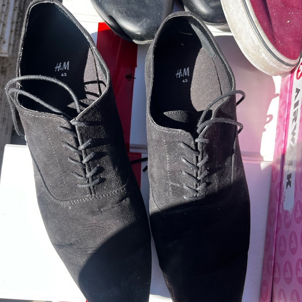 H&M Men’s Black Lace-Up Dress Shoes – Size 43 / US 10